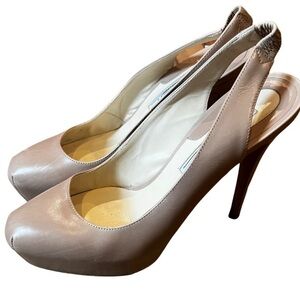 BRIAN ATWOOD Strappy Platform Pumps Shoes Nude Blush Sz 38.5 EU 7.5 US $300